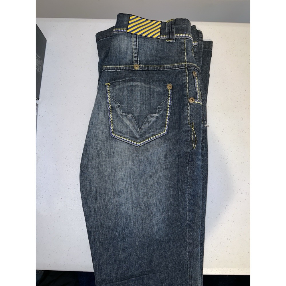 Y2K‎ Akademiks Bootcut Jeans Women's Size 30 Blue Medium Wash Blokecore NWT - Picture 4 of 4